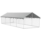Outdoor-Hundezwinger mit Dach 600x200x150 cm