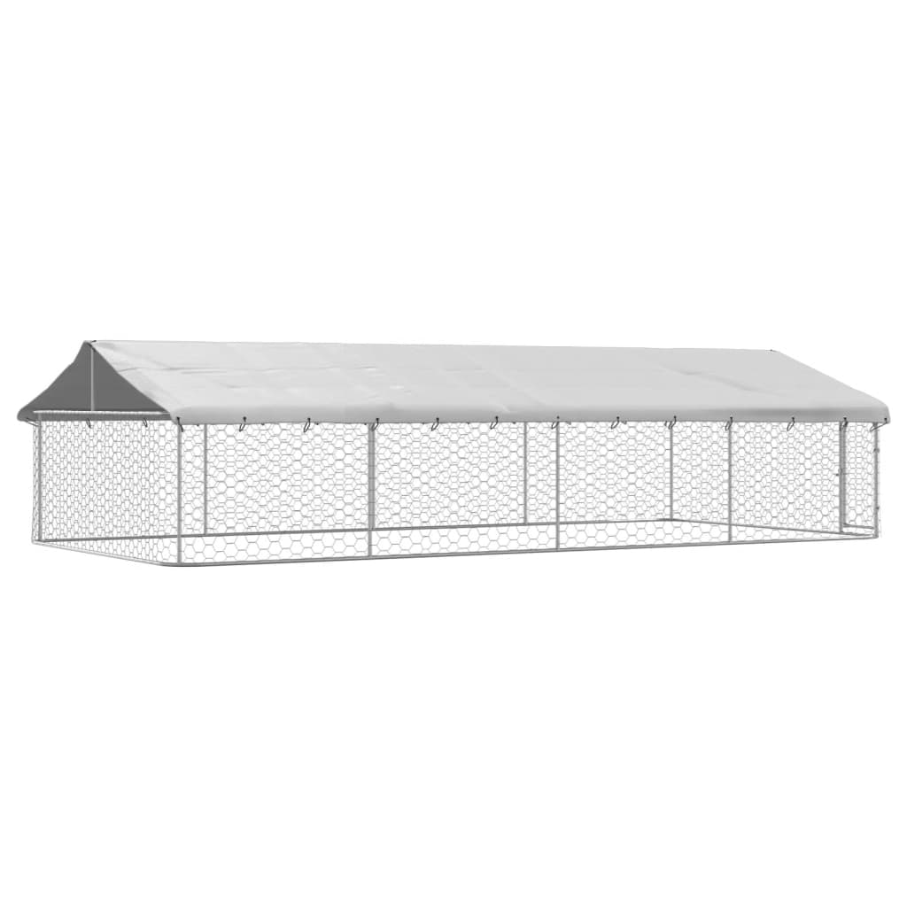 Outdoor-Hundezwinger mit Dach 600x300x150 cm