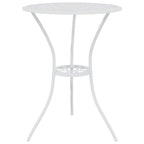 3-tlg. Bistro-Set Aluminiumguss Weiß