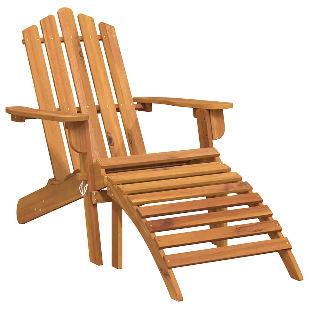Adirondack-Gartenstuhl mit Fußstütze Massivholz Akazie