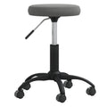 Massagehocker Samt Dunkelgrau