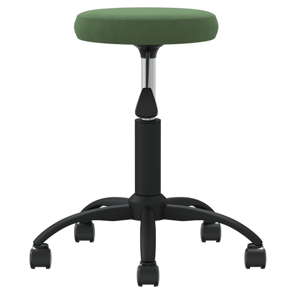 Massagehocker Samt Dunkelgrün