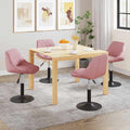 Esszimmerstühle 4 Stk. Drehbar Rosa Samt