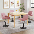 Esszimmerstühle 4 Stk. Drehbar Rosa Samt