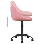 Bürostuhl Rosa Samt