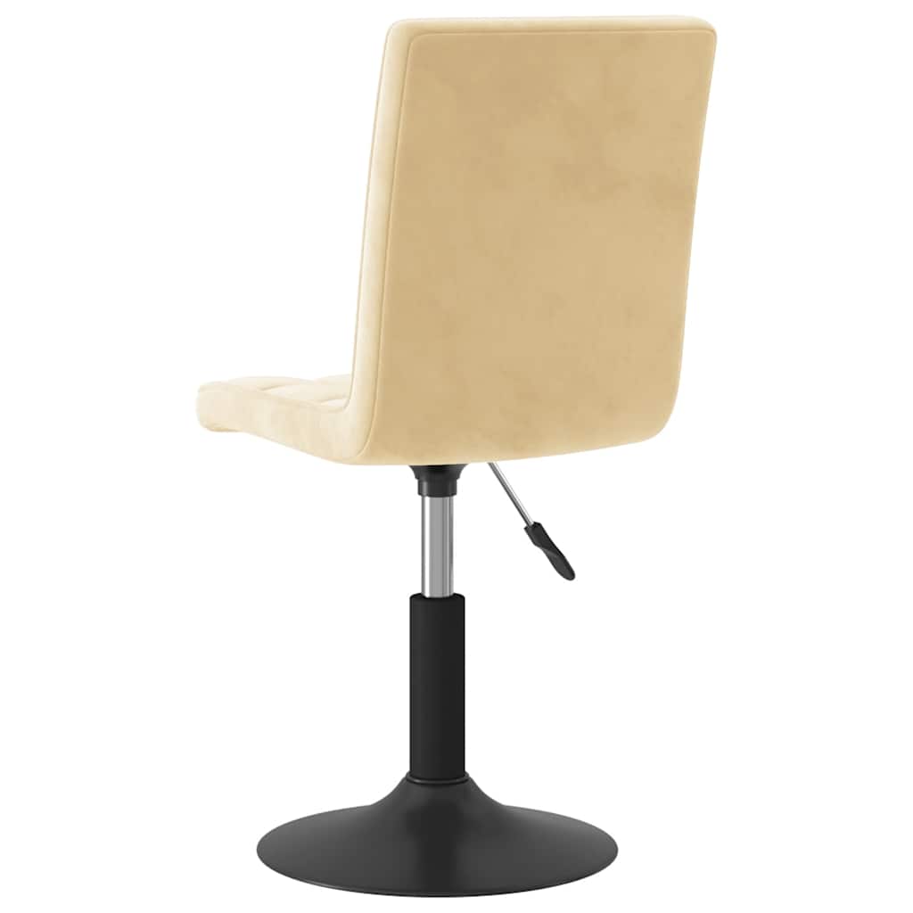 Esszimmerstühle 6 Stk. Drehbar Creme Samt