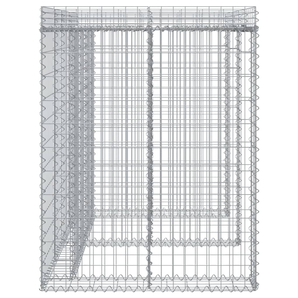 Gabionen-Mülltonnenbox 192x91x120 cm Verzinktes Eisen