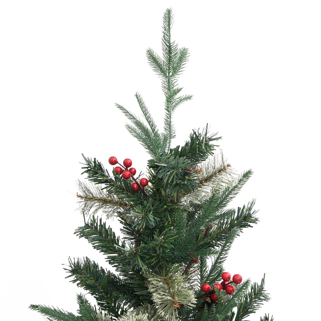 Weihnachtsbaum mit Zapfen Grün 225 cm PVC & PE