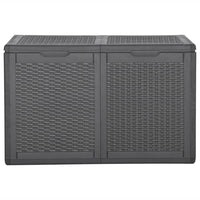 Garten-Aufbewahrungsbox 180 L Schwarz PP Rattan