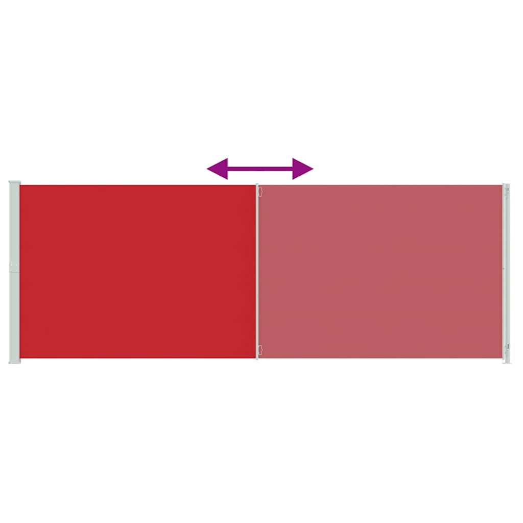 Seitenmarkise Ausziehbar 220x600 cm Rot