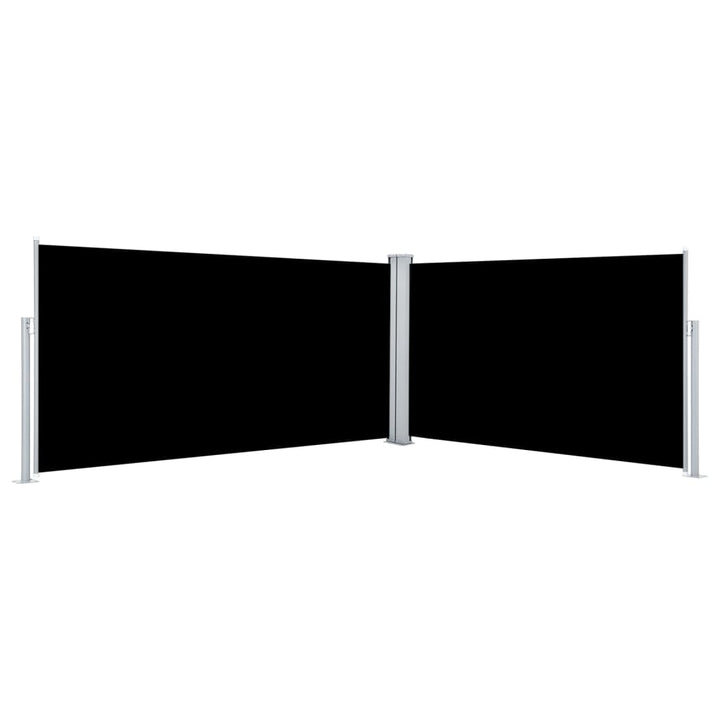 Seitenmarkise Ausziehbar Schwarz 160x600 cm