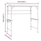 Pavillon mit Dach 220x110x200 cm Creme