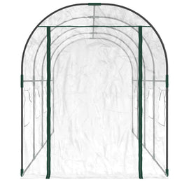 vidaXL Gewächshaus Transparent 160x400x190 cm PVC & Stahl