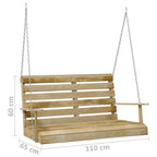Schaukelbank 110 cm Imprägniertes Kiefernholz