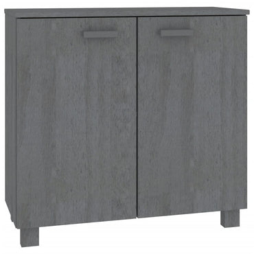 Sideboard HAMAR Dunkelgrau 85x35x80 cm Massivholz Kiefer