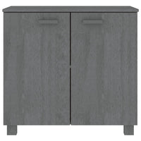 Sideboard HAMAR Dunkelgrau 85x35x80 cm Massivholz Kiefer