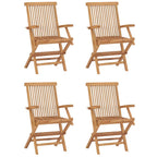 5-tlg. Garten-Essgruppe Klappbar Massivholz Teak