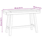 Bank 80 cm Massivholz Teak