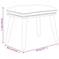 Fußhocker Senfgelb 45x29,5x35 cm Samt