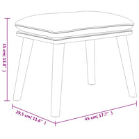 Fußhocker Weinrot 45x29,5x35 cm Samt