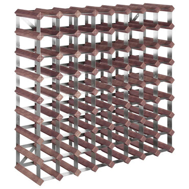 Weinregal für 72 Flaschen Braun Massivholz Kiefer