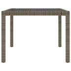 7-tlg. Garten-Essgruppe mit Kissen Poly Rattan Grau