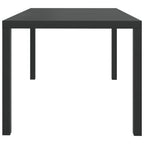 7-tlg. Garten-Essgruppe mit Kissen Poly Rattan Schwarz