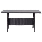 3-tlg. Garten-Essgruppe mit Kissen Poly Rattan