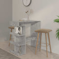 Bartisch mit Regal Betongrau 100x50x101,5 cm Holzwerkstoff