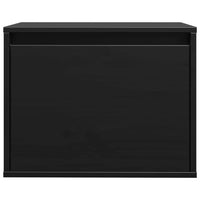 Wandschrank Schwarz 45x30x35 cm Massivholz Kiefer