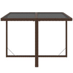 9-tlg. Garten-Essgruppe mit Kissen Poly Rattan Braun