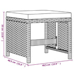9-tlg. Garten-Essgruppe mit Kissen Poly Rattan Braun