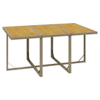 11-tlg. Garten-Essgruppe mit Kissen Poly Rattan Beige