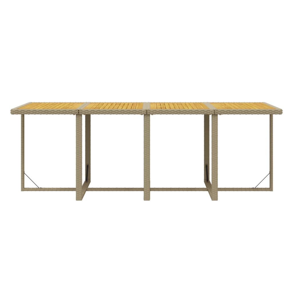 13-tlg. Garten-Essgruppe mit Kissen Poly Rattan Beige