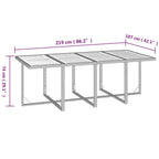 13-tlg. Garten-Essgruppe mit Kissen Poly Rattan Beige