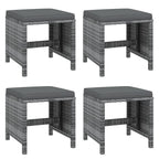 15-tlg. Garten-Essgruppe mit Kissen Poly Rattan Grau