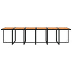 17-tlg. Garten-Essgruppe mit Kissen Poly Rattan Schwarz