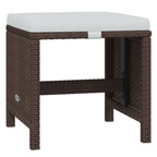 19-tlg. Garten-Essgruppe mit Kissen Poly Rattan Braun