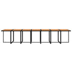 19-tlg. Garten-Essgruppe mit Kissen Schwarz Poly Rattan