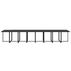 21-tlg. Garten-Essgruppe mit Kissen Schwarz Poly Rattan
