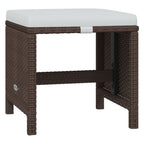 21-tlg. Garten-Essgruppe mit Kissen Poly Rattan Braun