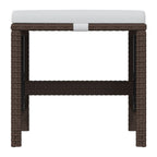 21-tlg. Garten-Essgruppe mit Kissen Poly Rattan Braun