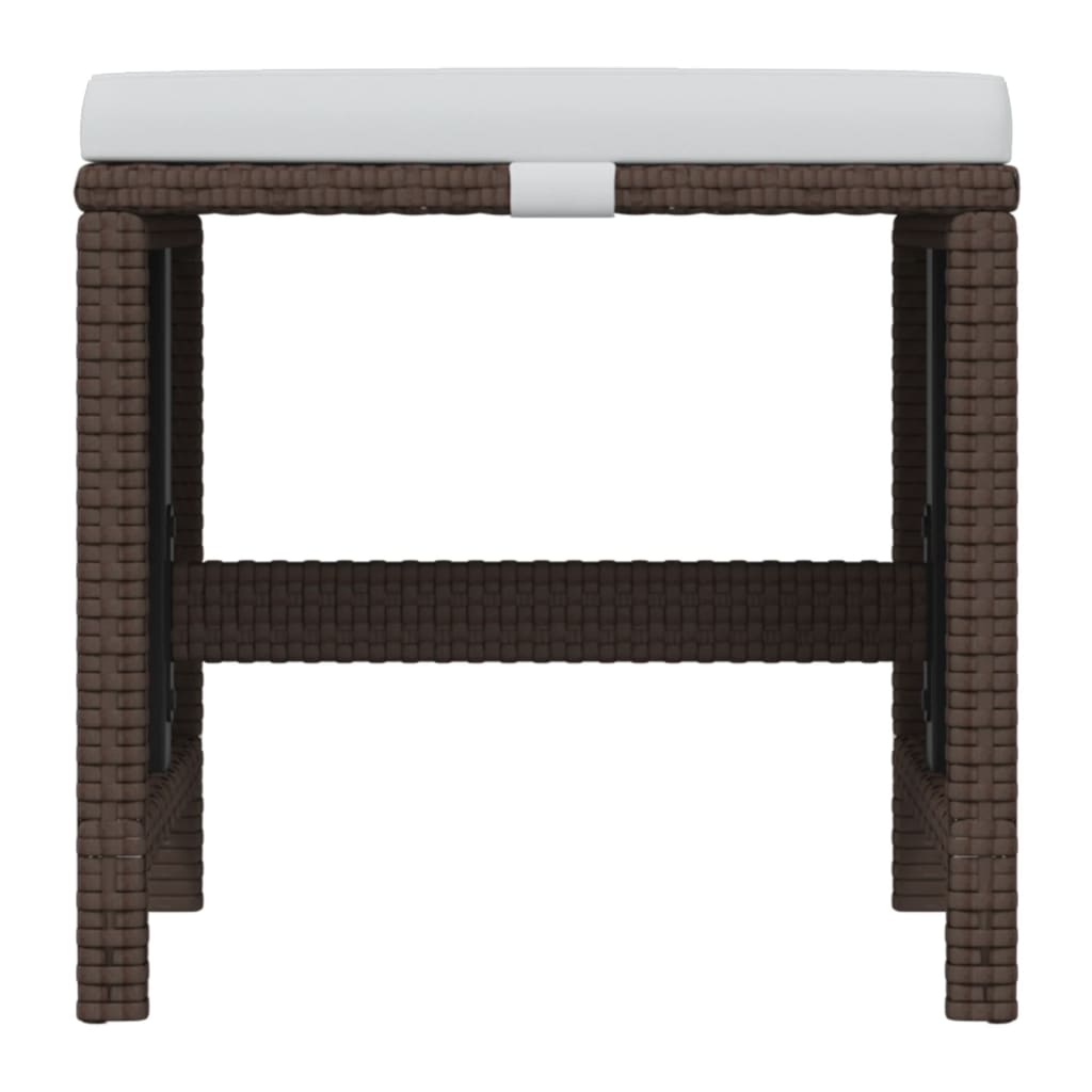 21-tlg. Garten-Essgruppe mit Kissen Poly Rattan Braun