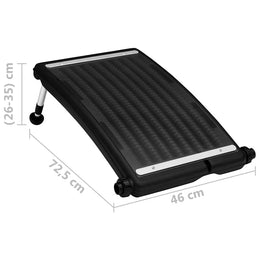 vidaXL Gebogene Solar-Heizpaneele für Pool 3 Stk. 72,5x46 cm
