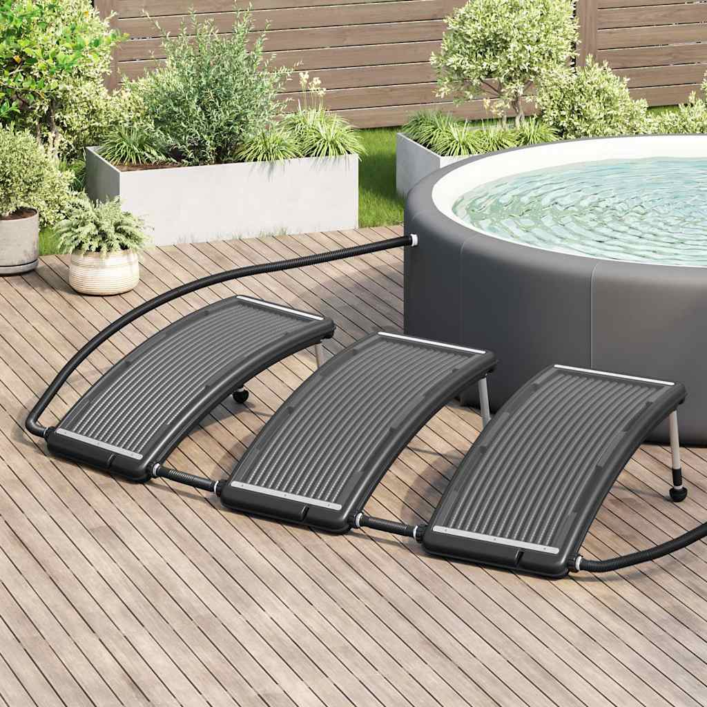 vidaXL Gebogene Solar-Heizpaneele für Pool 3 Stk. 110x65 cm