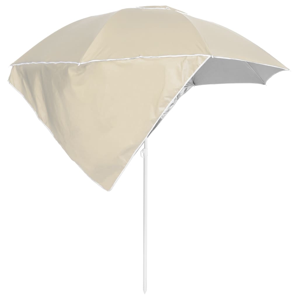Strandschirm mit Seitenteilen Sandfarbe 215 cm