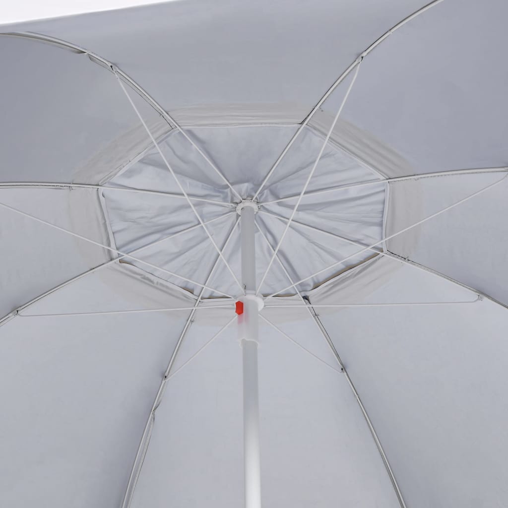 Strandschirm mit Seitenteilen Sandfarbe 215 cm