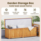 Gartenbox 175x50x55 cm Massivholz Teak