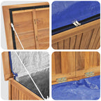 Gartenbox 175x50x55 cm Massivholz Teak