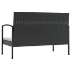 8-tlg. Garten-Lounge-Set mit Auflagen Poly Rattan Schwarz
